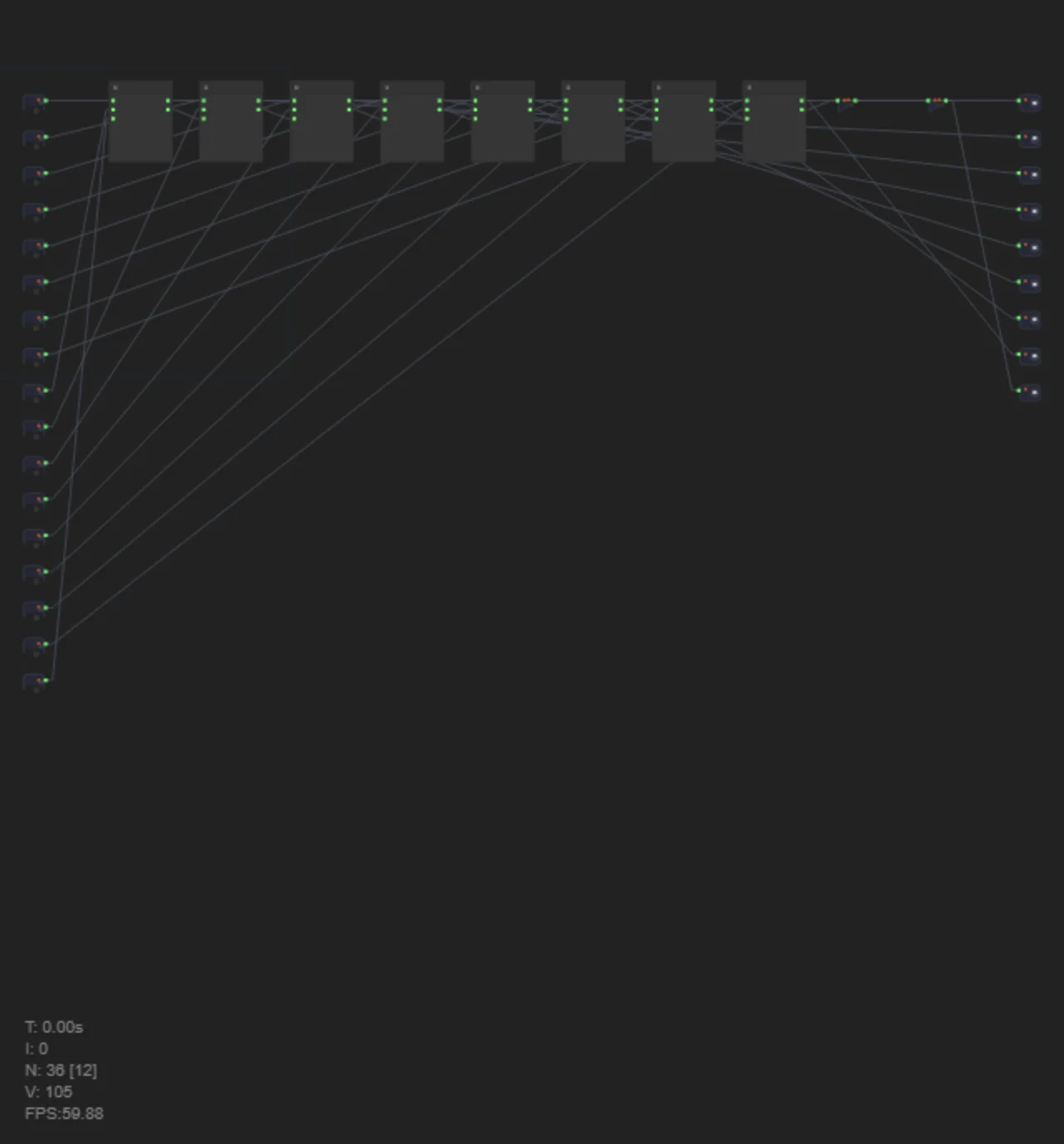 8-битный сумматор на Verilog в RTL-вьюере: цепочка из восьми FullAdder